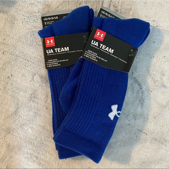 Under Armour Other - Royal Blue Under Armour UA Team Crew Socks, 2 pair